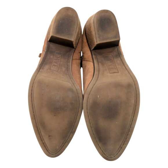 Frye Judith Suede Leather Booties Womens Brown Double Zip Ankle Boots Size 8 - Picture 11 of 13